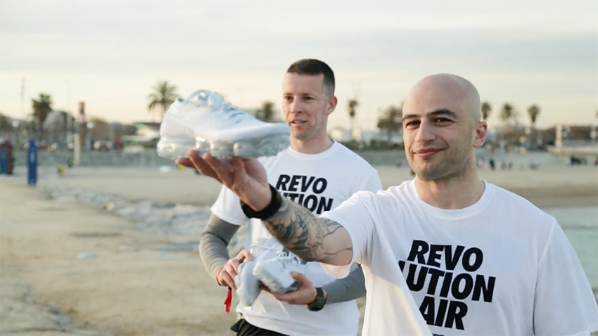 respirar ir al trabajo refugiados Video evento Nike "Air Vapor Max" filmado por Playoffvideo